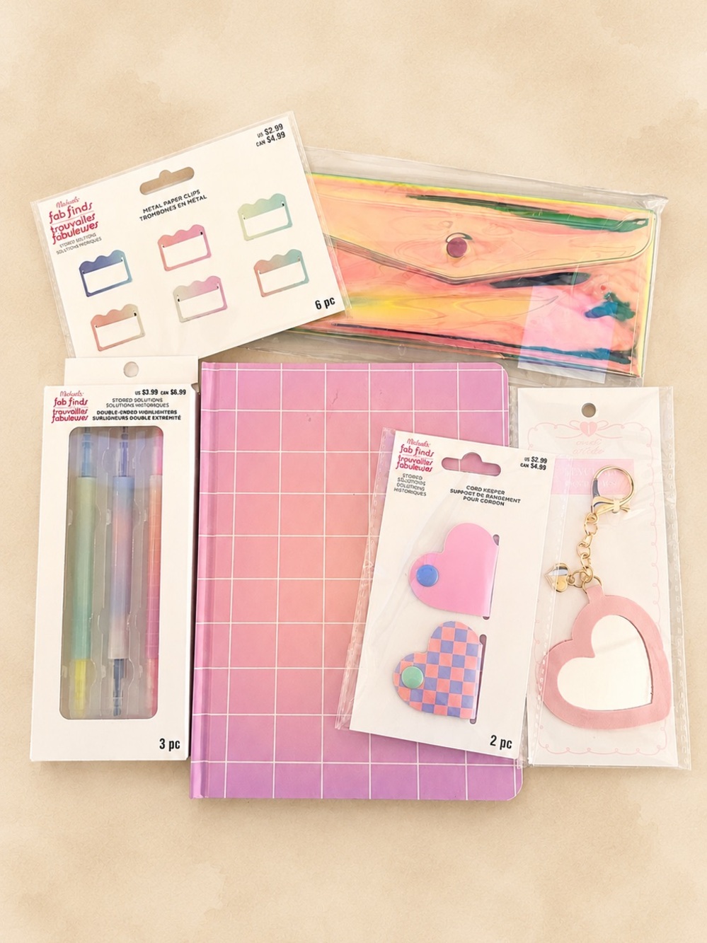 Girl’s Pastel Stationary Birthday Gift Set Back to School Supplies NWT Michael’s